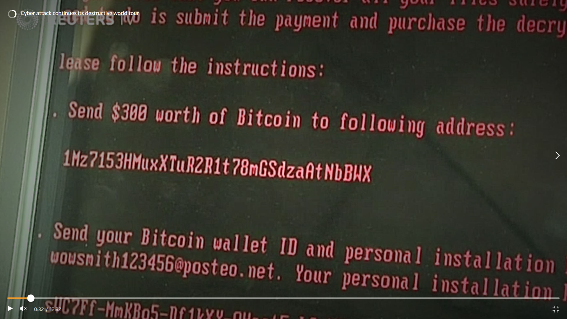 300 bitcoin ransomware